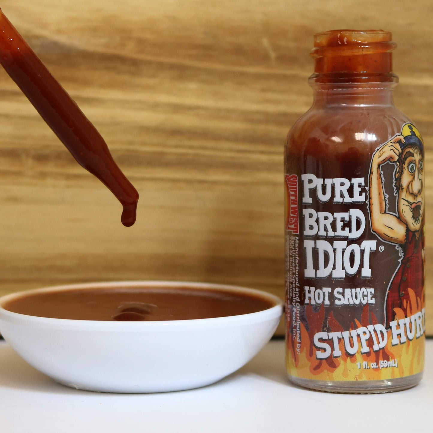 ASS KICKIN' Premium Gourmet Idiot Hot Sauce - Ultimate Hottest Gift - 1 Fl Oz (Pack of 1) - PureBred Idiot
