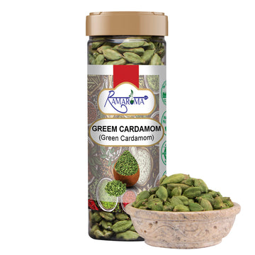 Ramaroma Green Cardamom Pods Spice (Hari Elachi) 3oz (85g) ~ All Natural | Vegan | Gluten Friendly | NON-GMO | Unique | 100% Nat