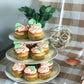 Georld 24Pcs Edible Cake & Cupcake Toppers Green Leaves Decoration