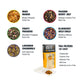 Tiesta Tea Loose Leaf Starter Kit - 104 Piece Set with Black, Green, Herbal Tea Samples & Eco-Friendly Filters, Model 800023