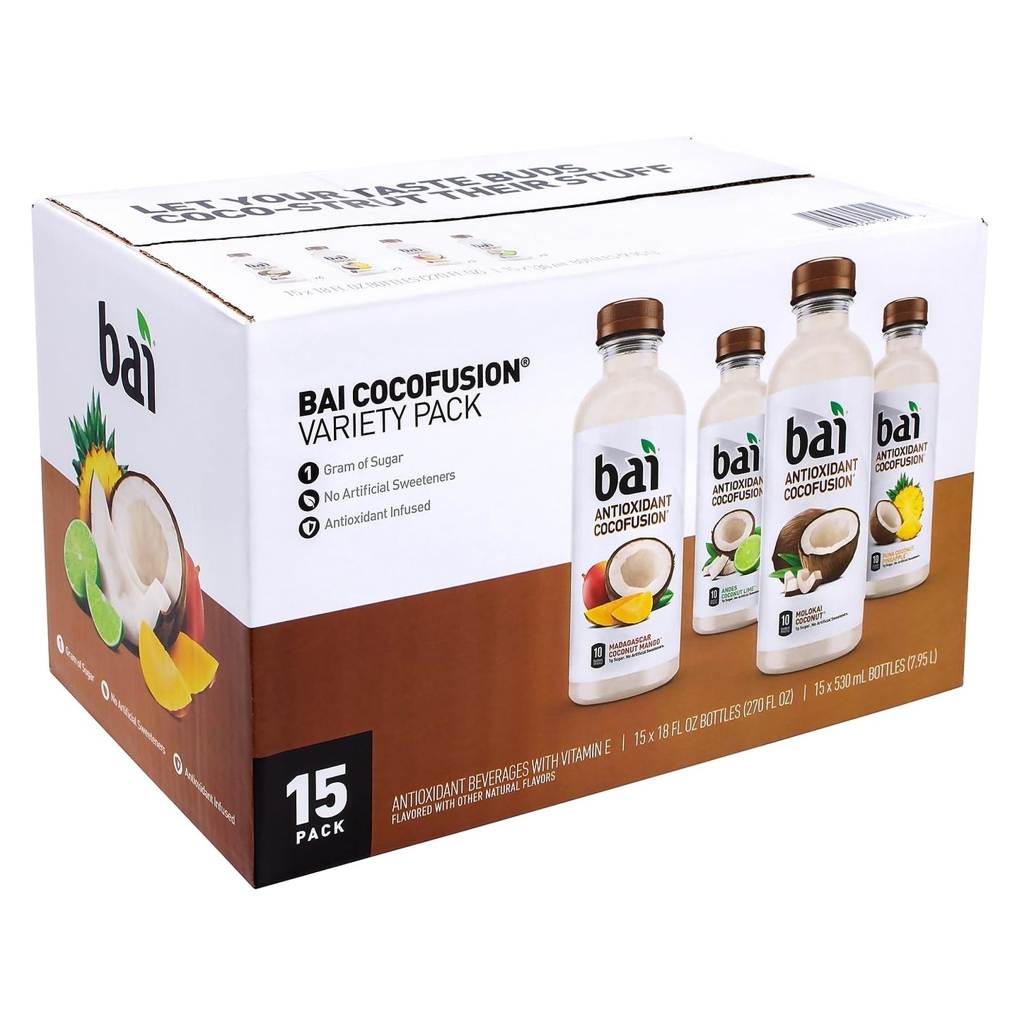 Bai Coco Volcanic Antioxidant Beverage Variety Pack (Pack Of 1) 18 Fl Oz, 270 Fluid Ounce
