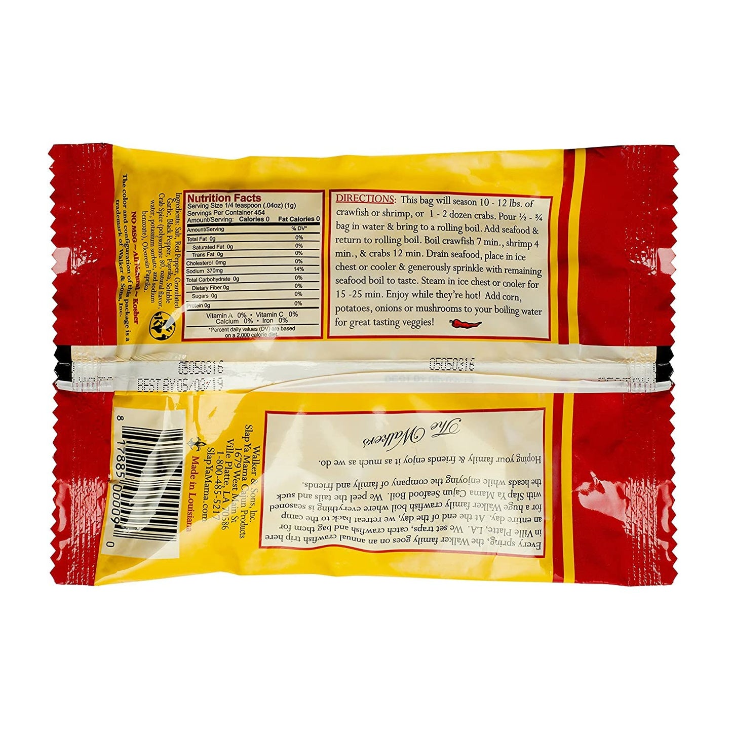 Slap Ya Mama Cajun Seasoning Seafood Boil 1Lb