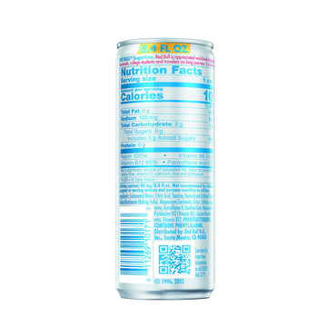 Red Bull Sugar Free Energy Drink, 8.4 Fl Oz, 4 Cans, Model RB2860