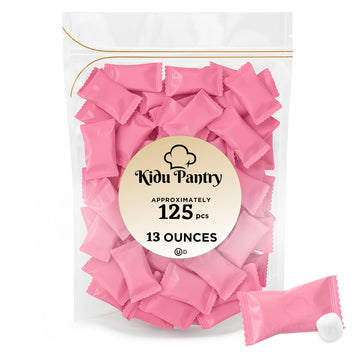 KIDU Pantry Pink Buttermints - Individually Wrapped Mints - 13 oz Resealable Bag (Approx. 125 Buttermints) - It's A Girl - Festi