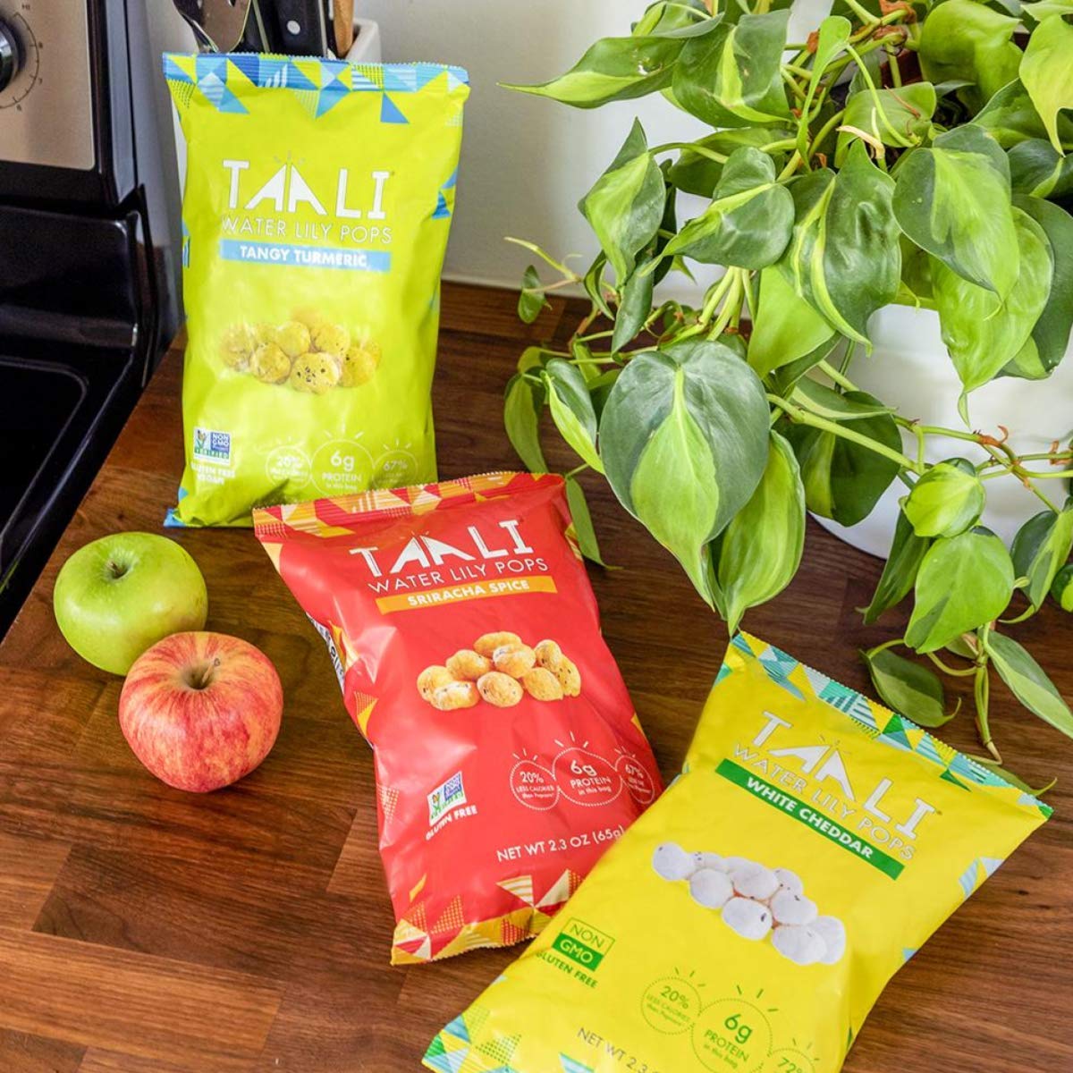 Taali 4-Flavor Variety Water Lily Pops (4-Pack) - Roasted Fox Nuts Makhana Snack | Crunchy Indian Healthy Snacks | Protein-rich,