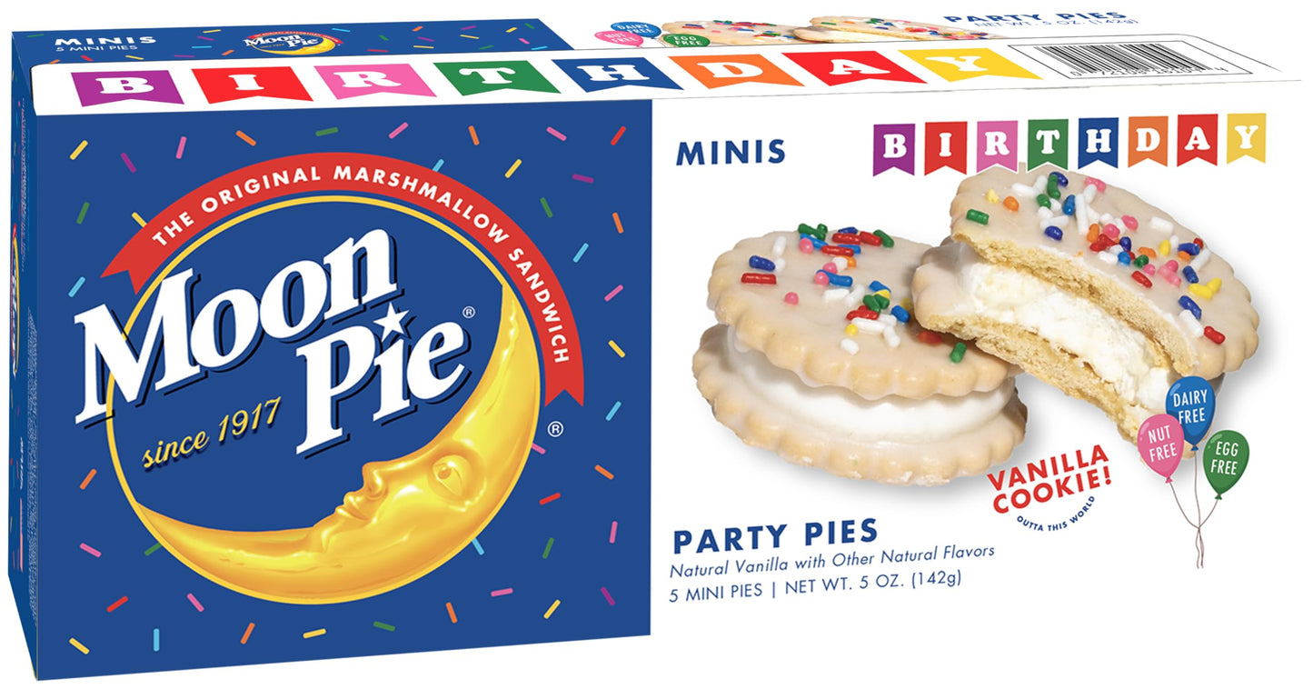 Birthday Cake Flavored Mini Moonpie with Vanilla Cookies