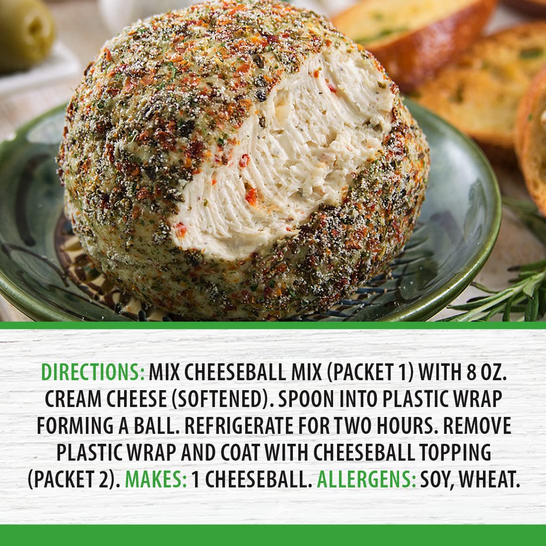 Rada Tuscan Herb Cheeseball Mix, Made in USA, Pack of 3