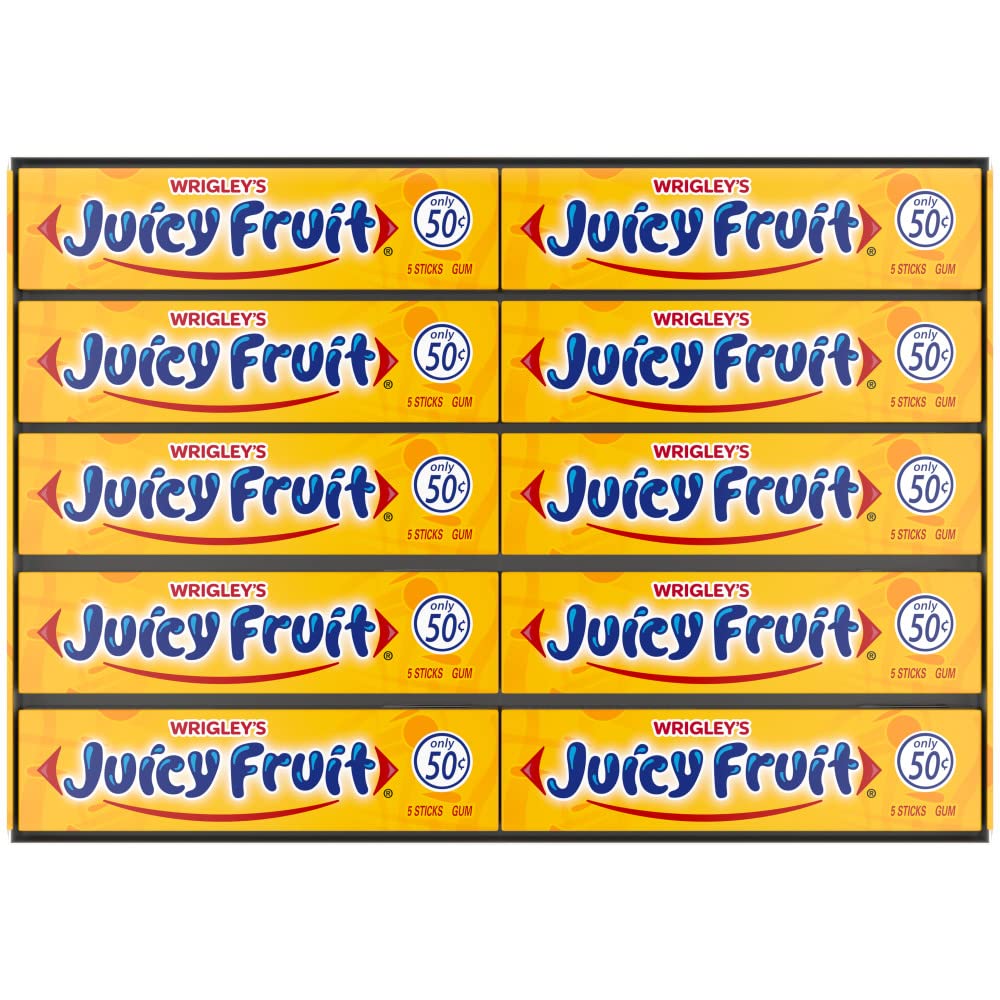 Juicy Fruit Gum Wrigley'S Chewing Gum Bulk Pack, 5 Stick (Pack Of 40)
