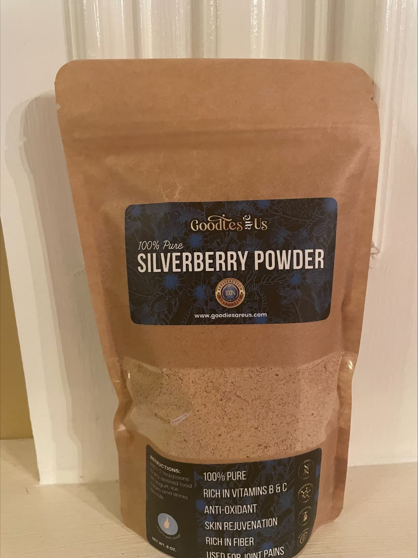 Angels Peel Lounge Silverberry Powder – 100% Natural Superfood Rich In Vitamin C – Immune Support For Smoothies, Juices & Beverages – 8 Fl Oz