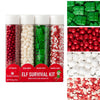Sweets Indeed Holiday Elf Candy Topper 4-Pack - Marshmellows, Crumblefetti Candy Toppings for Ice Cream, Cupcakes, Hot Cocoa & C