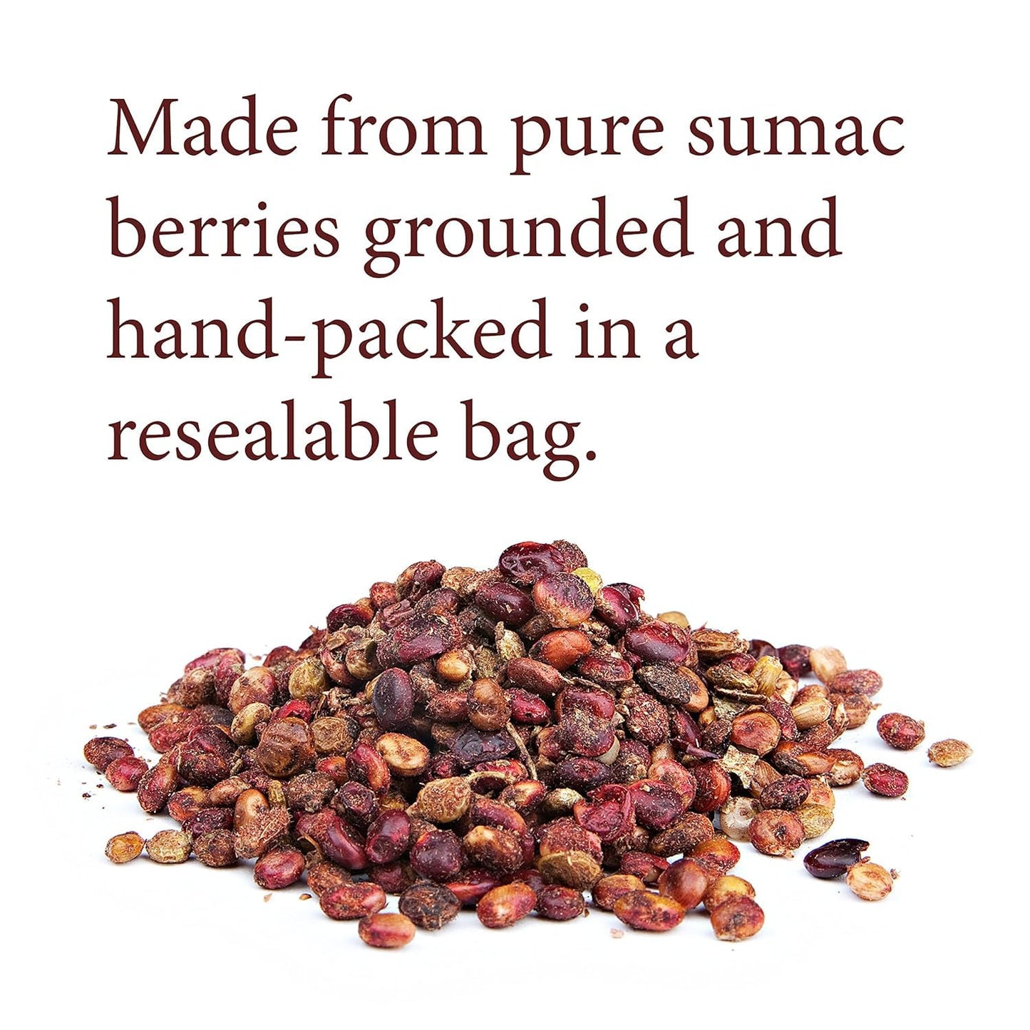 The Spice Way - Pure 100% Sumac, No Salt, No Gmo, No Irradiation, Spice Seasoning Powder 8 Oz (Resealable Bag) (Sumak)