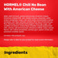 HORMEL Chili No Bean with American Cheese  No Artificial Ingredients  15 Oz  12 Pack