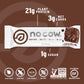 No Cow High Protein Bars, Chocolate Fudge Brownie - Healthy Snacks, 20g Vegan Protein, High Fiber, Low Sugar, Keto Friendly, Dai