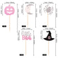 30 Pcs Halloween Cupcake Toppers Glitter Witch Hat Pumpkin Boo Ghost Spider Cupcake Picks Happy Halloween Theme Baby Shower Birt