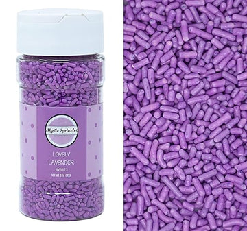 Mystic Sprinkles Solid Color Jimmy Sprinkles (Lovely Lavender Jimmies 3Oz)