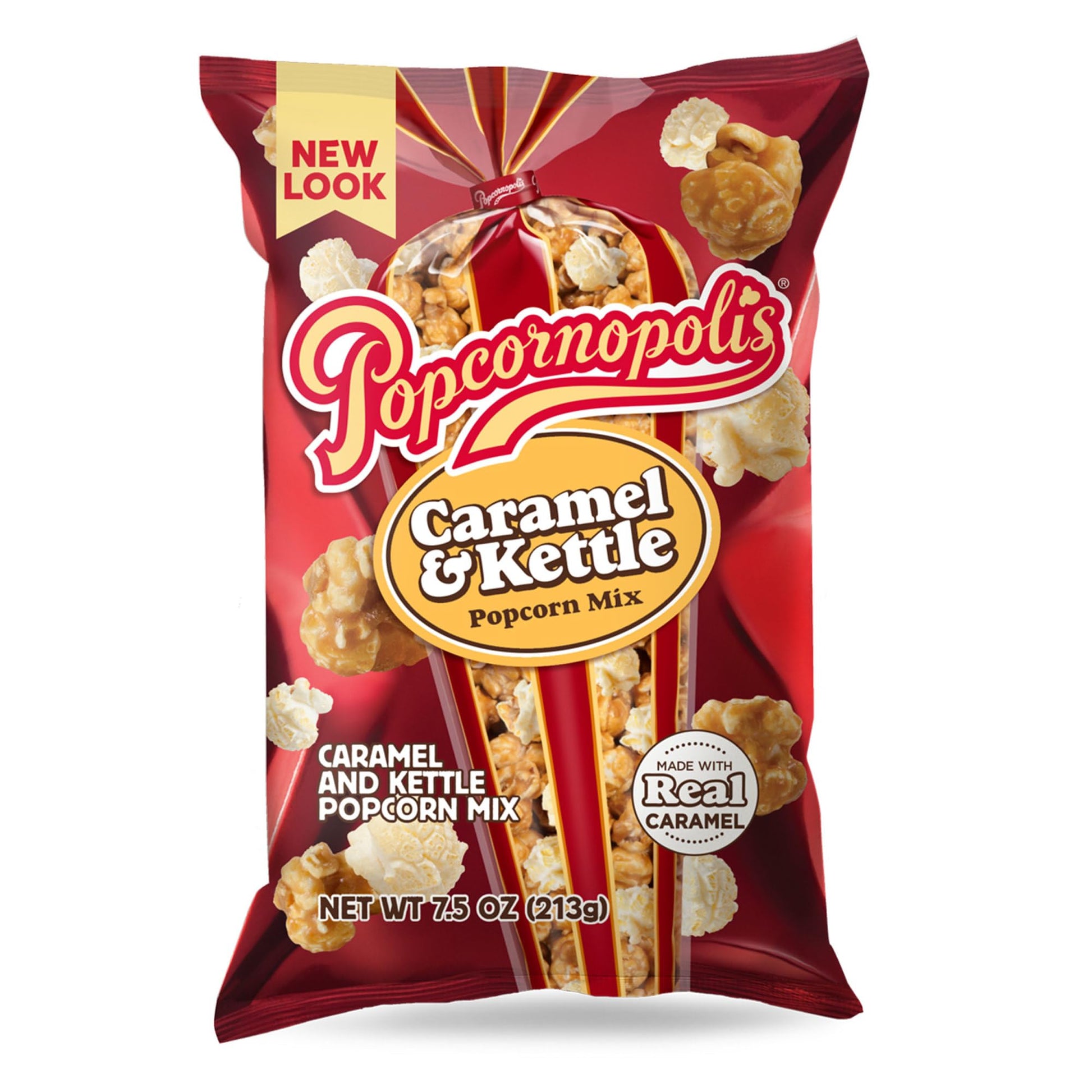 Popcornopolis Caramel & Kettle Mix Bag Ready-To-Eat Popcorn 7.5 oz