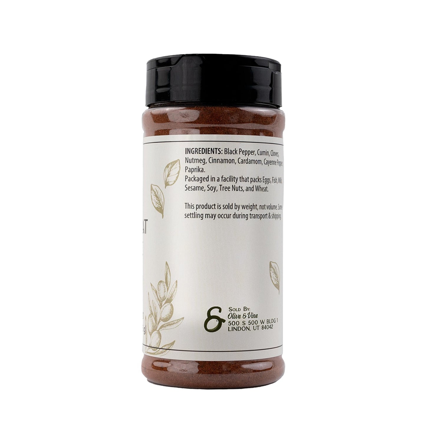 Olive & Vine Baharat Spice, Warm & Aromatic, For Middle Eastern Dishes, Rich Tradition, Authentic Taste, For Global Recipes (8 O