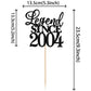 Rssta i Cake Topper, Glitter 21st Birthday Decoration, Black, Cheers to 21 Years, Perfect for Weddings and Anniversaries