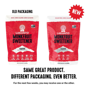 Lakanto Classic Monk Fruit Sweetener, Zero Calorie, Keto Friendly, 1.76 lb (Pack of 3)