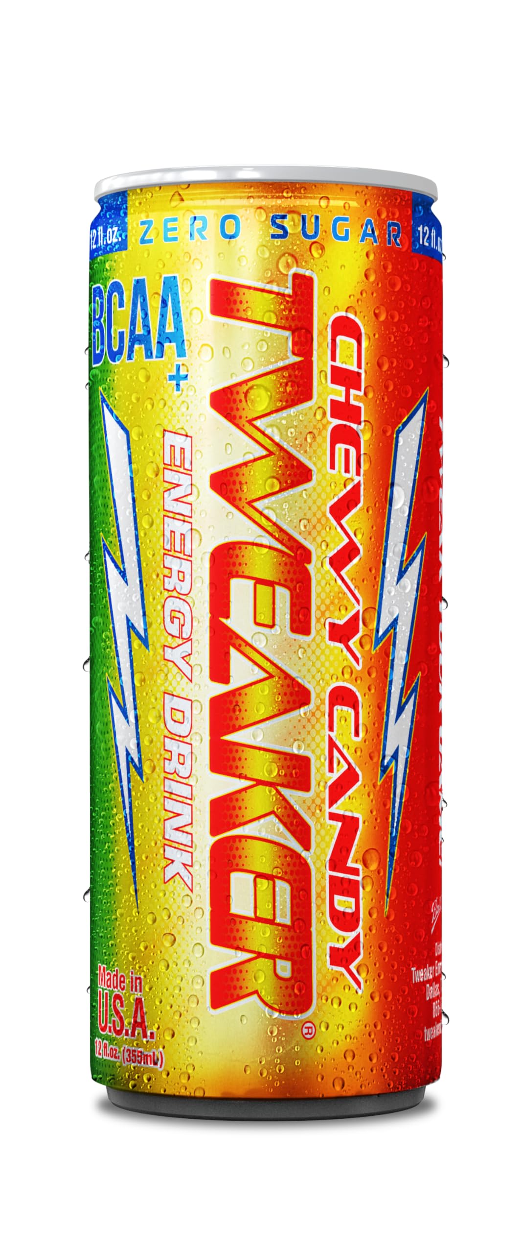 Tweaker Energy Drink Pre Workout, Sugar Free, Low Calorie, 110 mg Caffeine, 12 oz, Pack of 12