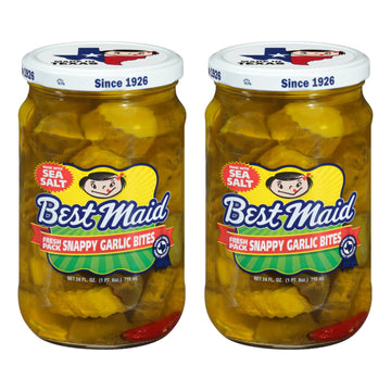 Best Maid Products - 24 Ounce Glass Jars Baby - Dill, Kosher, Hamburger Slices, Garlic Bites, Habanero Chips, & Xtreme Hot Pickl