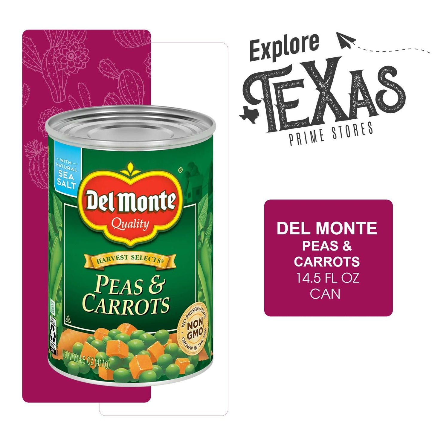 Del Monte - Lavinia Essentials Bundle: 12- Pack Of Peas & Carrots Canned Vegetables 14.5 Oz Can + 1 Utility Prop