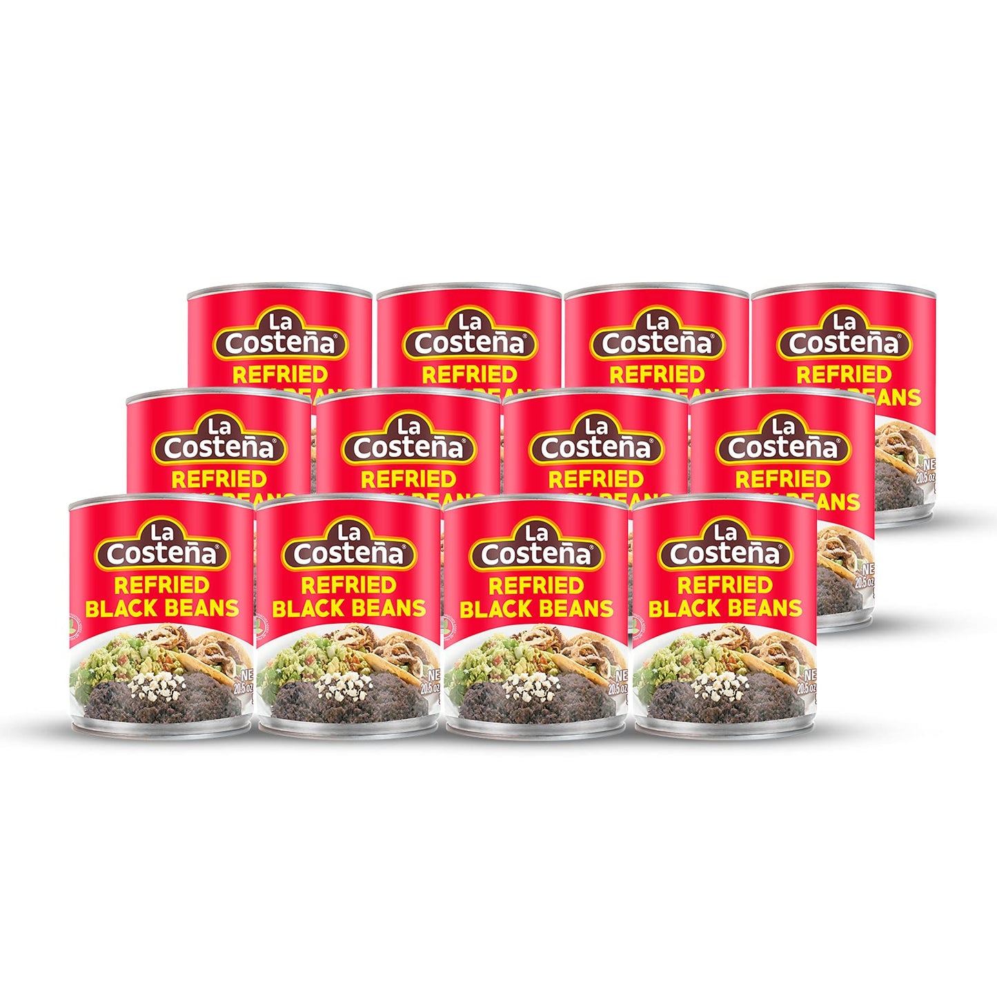 La Costea Refried Black Beans, 20.5 Ounce Can (Pack Of 12)