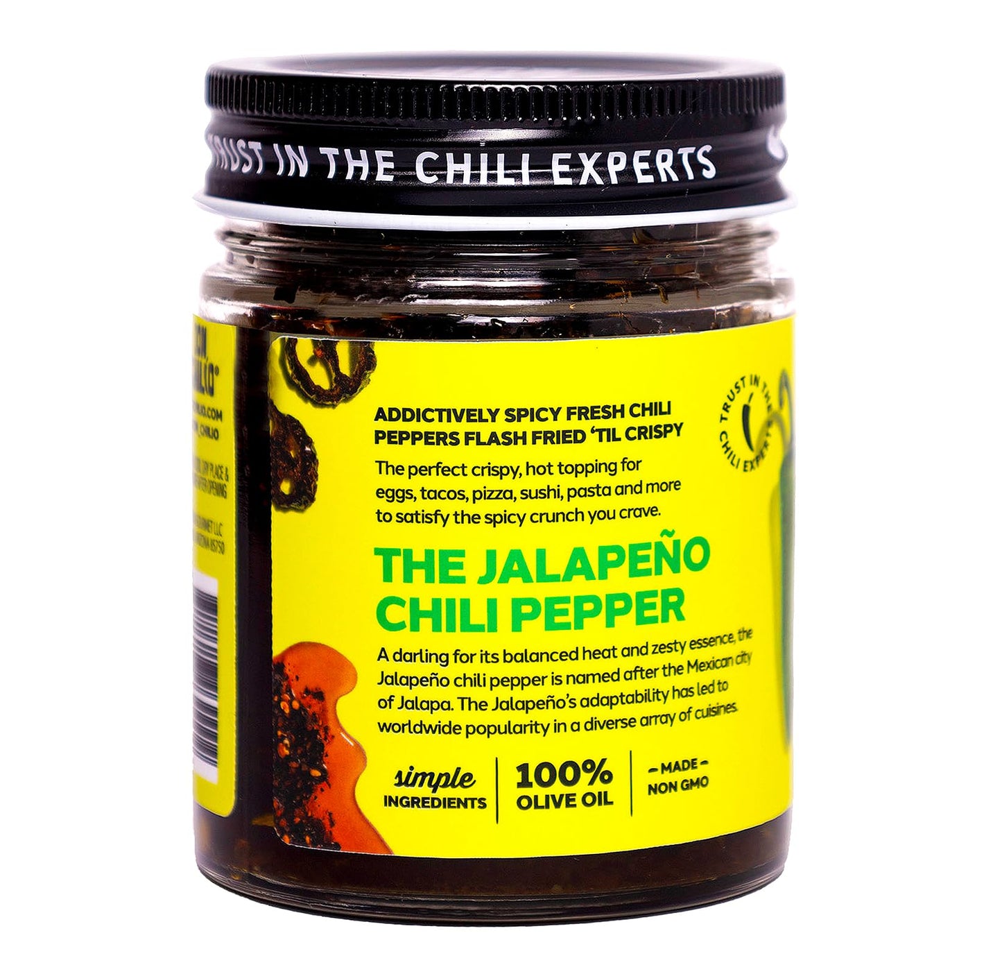 Don Chilio Mild Jalapeno Mexican Chile Crisp, 5 oz., 3 Pack - Crunchy Sliced Jalapenos Fried Chili Peppers in Hot Seasoned 100%