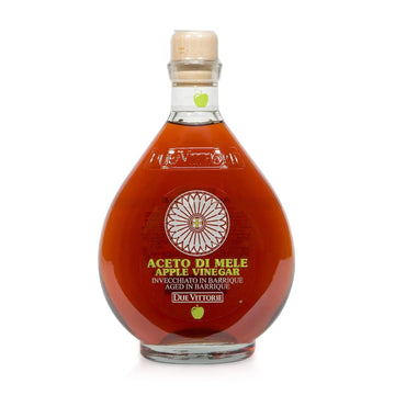 Due Vittorie Apple Vinegar - Easy To Drink Raw Apple Fruit Beverage Vinegar Aged In Barrique Beverage-Inspired Barrels  Gourmet Vinegar For Cooking  Imported From Italy  All Natural - 16.9 Fl Oz / 500Ml