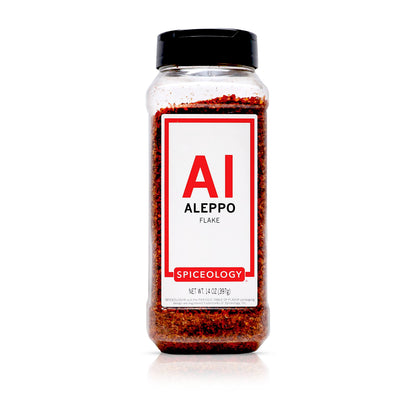 Spiceology - Aleppo Pepper Flakes - Dried Ground Aleppo Pepper - Chiles - Bulk Spices - Spices and Sesonings - 14 oz