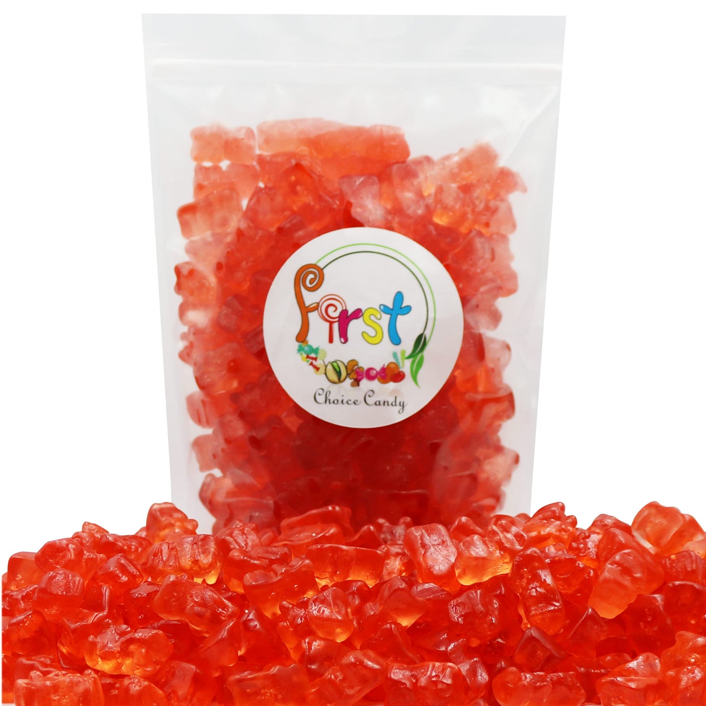 FirstChoiceCandy Gummy Bears (Fresh Red Strawberry, 1 Pound (Pack of 1))