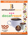 Intelligent Blends Dark Roast Decaf Coffee Pods, 100Ct. Solar Energy Produced Recyclable Single Serve Swiss Water Processed Deca