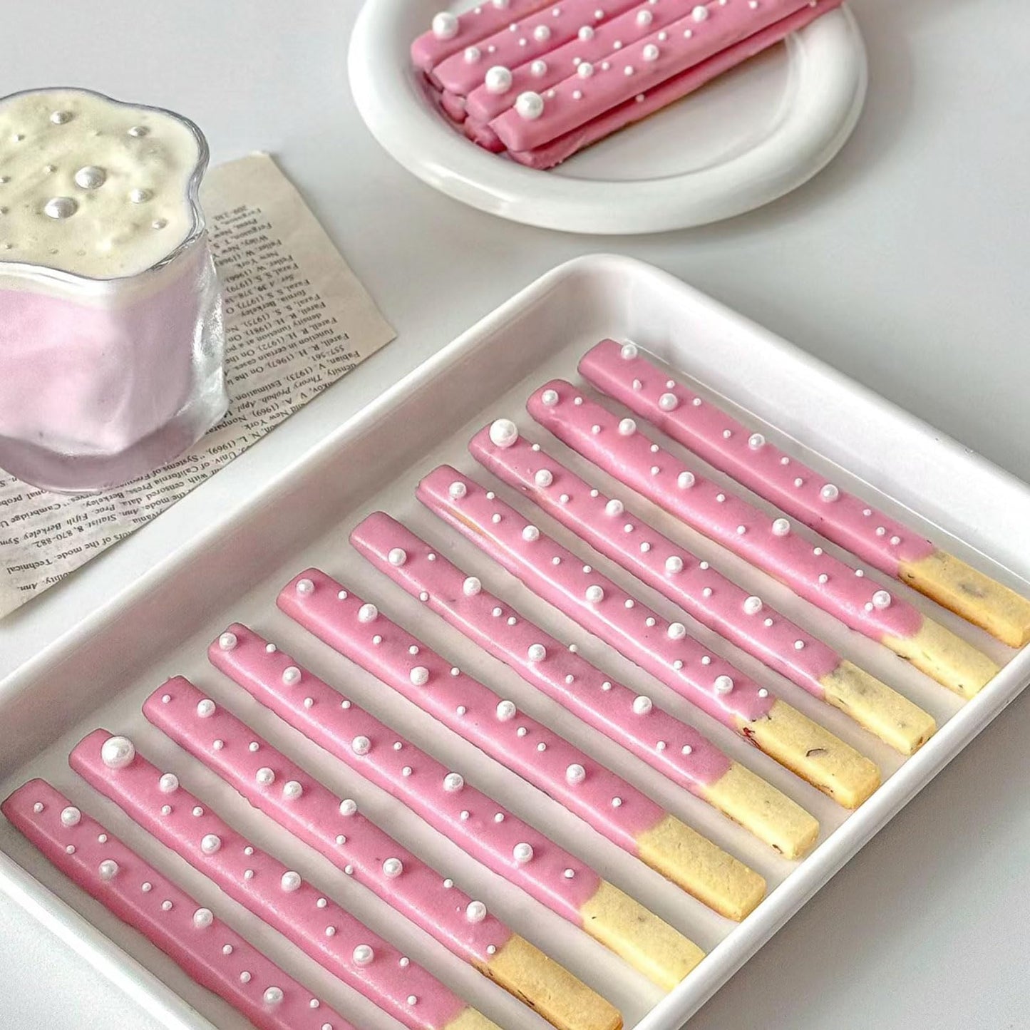 Sprinkles For Cake Decorating, White Pearl Sprinkles 4 Sizes Mix For Cake Cupcake Cookie Baking Donuts Ice Cream Toppings