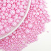 Dazzjoy Edible Pink Pearl Sprinkles, Pearl Sugar Sprinkles130g/4.58oz, Cupcake Toppers Cake Decorations, Easter Wedding Party Va