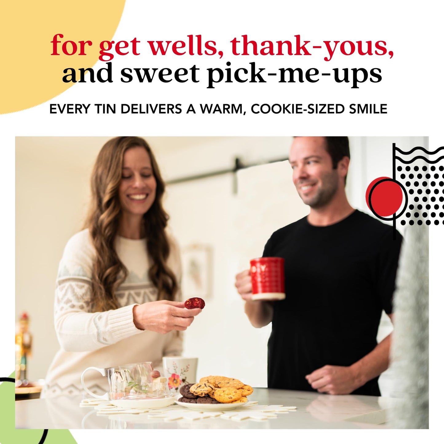 Davids Cookies Get Well Soon Cookie Gift Basket - Gourmet Bakery Dessert Gift For Recovery, Comfort And Appreciation Occasions - Mini Cookies Sweet Sampler Tin