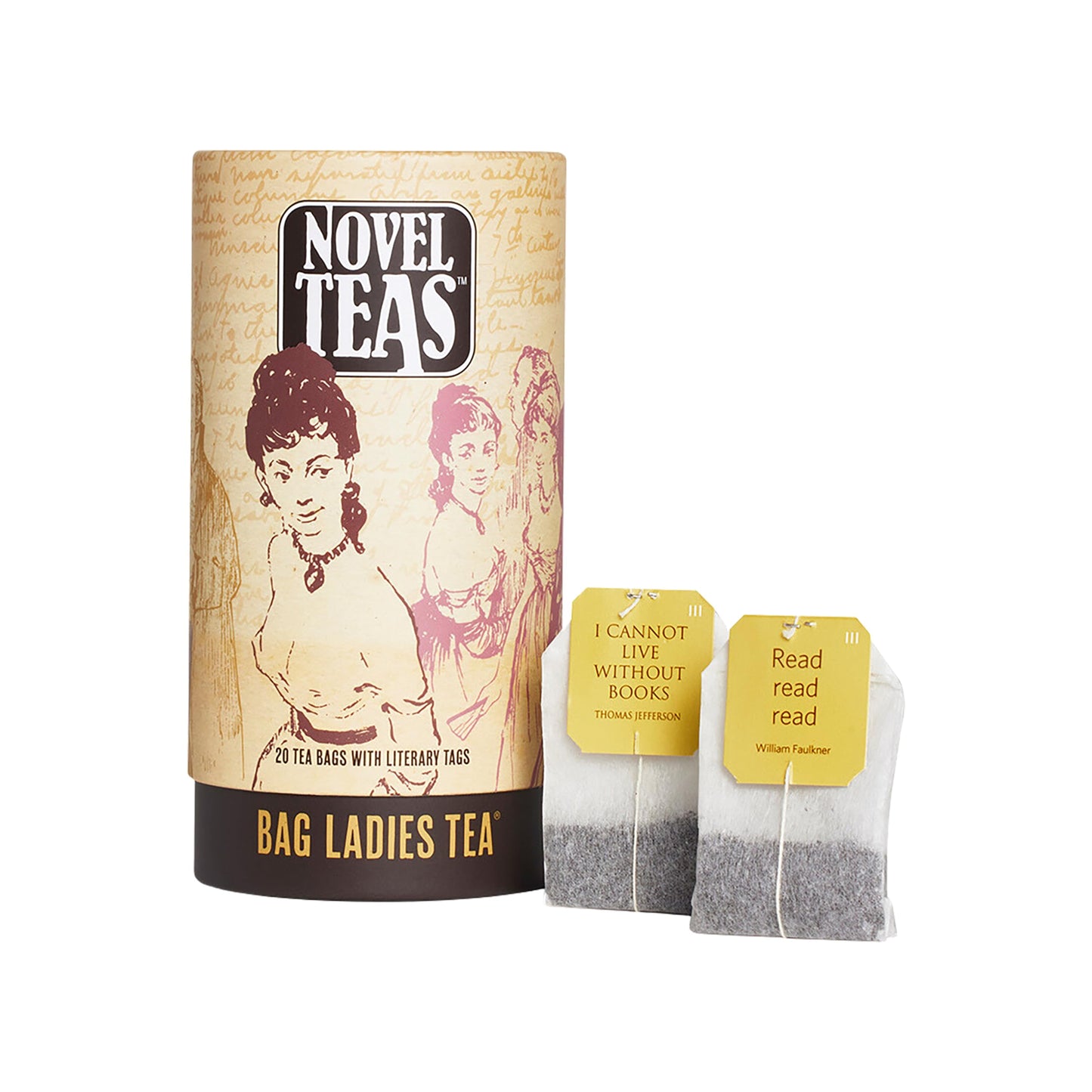 Novel Teas Book Lover'S Tea Contains 20 Teabags Individually Tagged With Literary Quotes From The World Over, Made With The Fine