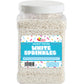 White Sprinkles Bulk - Easter Sprinkle Toppings - 2.2 Lb Bulk Jimmies In Resealable Container - Sprinkle For Baking, Cookies, Cake And More