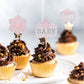 24 Pcs Snowflake Baby Cupcake Toppers Glitter Winter Snowflake Baby Shower Cupcake Picks Decorations For Winter Snowflake Theme