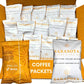 Coffee Packets, Breakfast Blend Medium Roast Coffee Packs, Coffee Singles, Coffee Packets Single Serve, Individual Coffee Packet