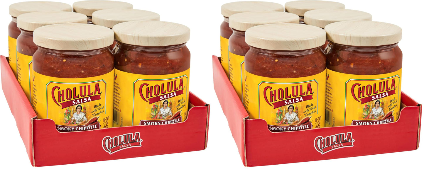 Cholula Smoky Chipotle Salsa, 12 oz (Pack of 12)