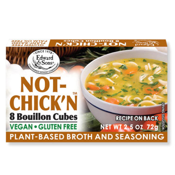 Edward & Son'S Vegan Chicken Bouillon Cubes - Vegan Broth Cubes, Gluten Free, No Trans Fat, Use In Soups, Stews And Pilafs (8 Cu