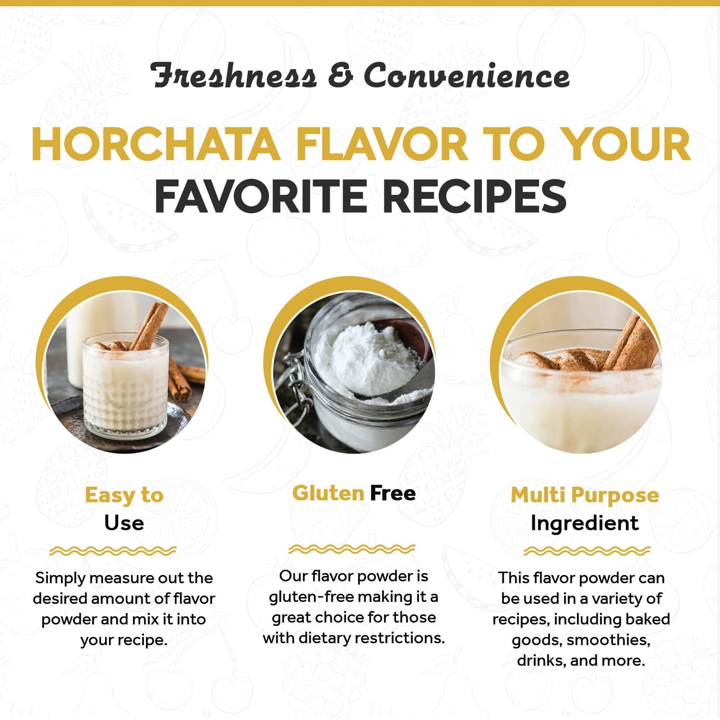 Fanale Horchata Bubble Tea Flavoring Powder | 2.2 lbs | Ideal for Baking, Smoothies, Desserts, and Drinks