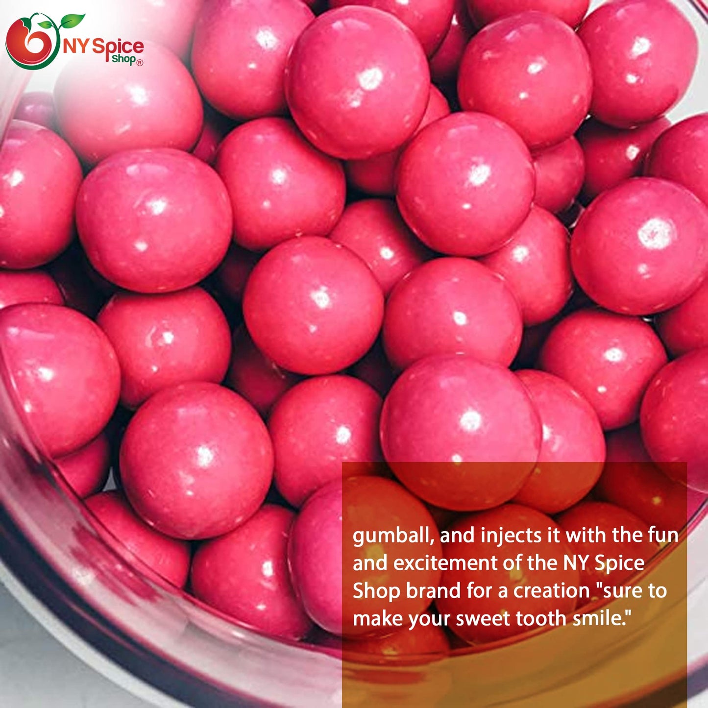 Ny Spice Shop Pink Gumballs - 3 Pound Gumballs For Gumball Machine - Chewing Gum Dubble Bubble Gumballs - Fruit Flavored Gumball
