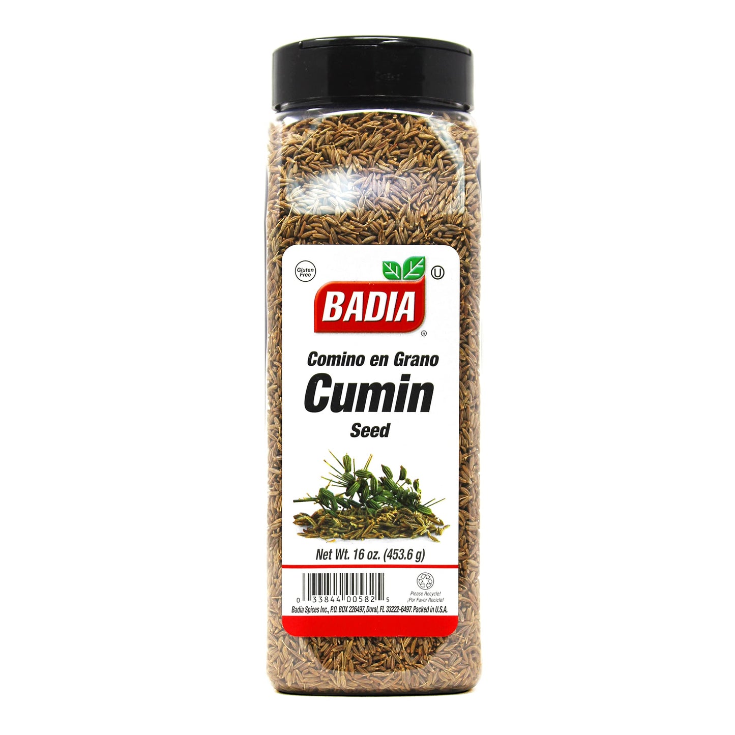 Badia Cumin Seeds, 16 Oz - Whole Seed, Aromatic Flavor, Cooking, Spice Blends & Seasonings
