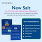 Spicewell Himalayan Pink Salt with 21 Plant-Based Vitamins, 2.64 oz, 30% Lower Sodium, Healthy Seasoning
