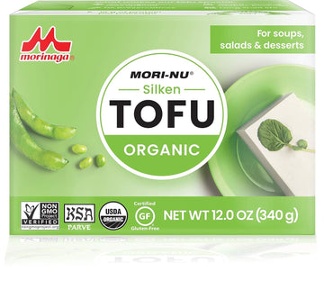 Mori-Nu Silken Tofu Organic | Velvety Smooth And Creamy | Low Fat, Gluten-Free, Dairy-Free, Vegan, Made With Non-Gmo Organic Soybeans, Ksa Kosher Parve | Shelf-Stable | 12.0 Oz X 6 Packs