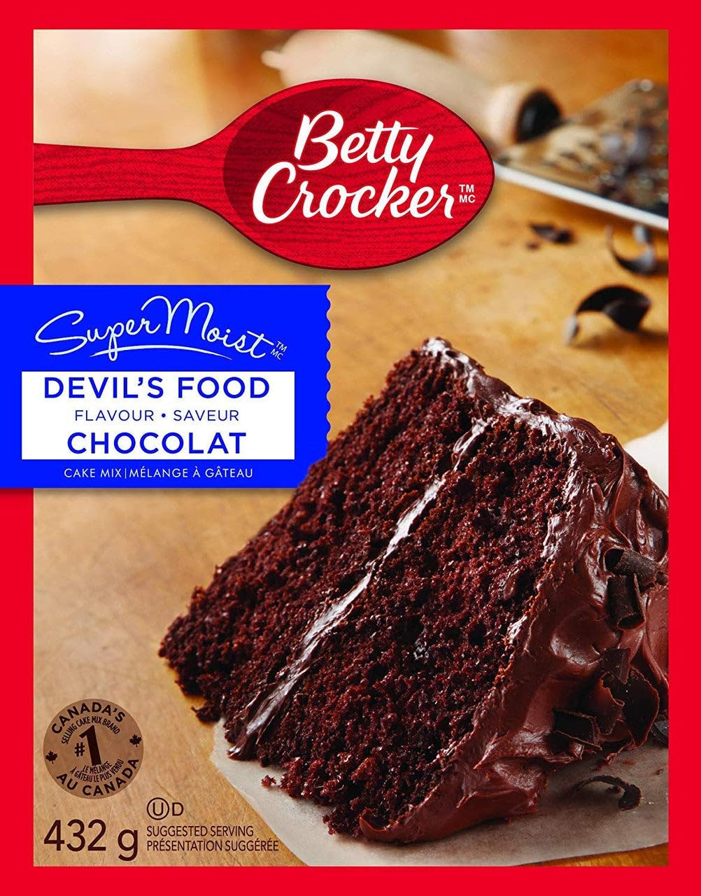 Betty Crocker Super Moist Chocolate Cake Mix, 432g / 15.25 Oz - 4 Packs, {Canadian}
