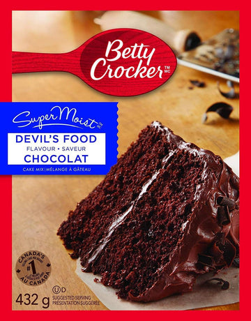 Betty Crocker Super Moist Chocolate Cake Mix, 432g / 15.25 Oz - 4 Packs, {Canadian}