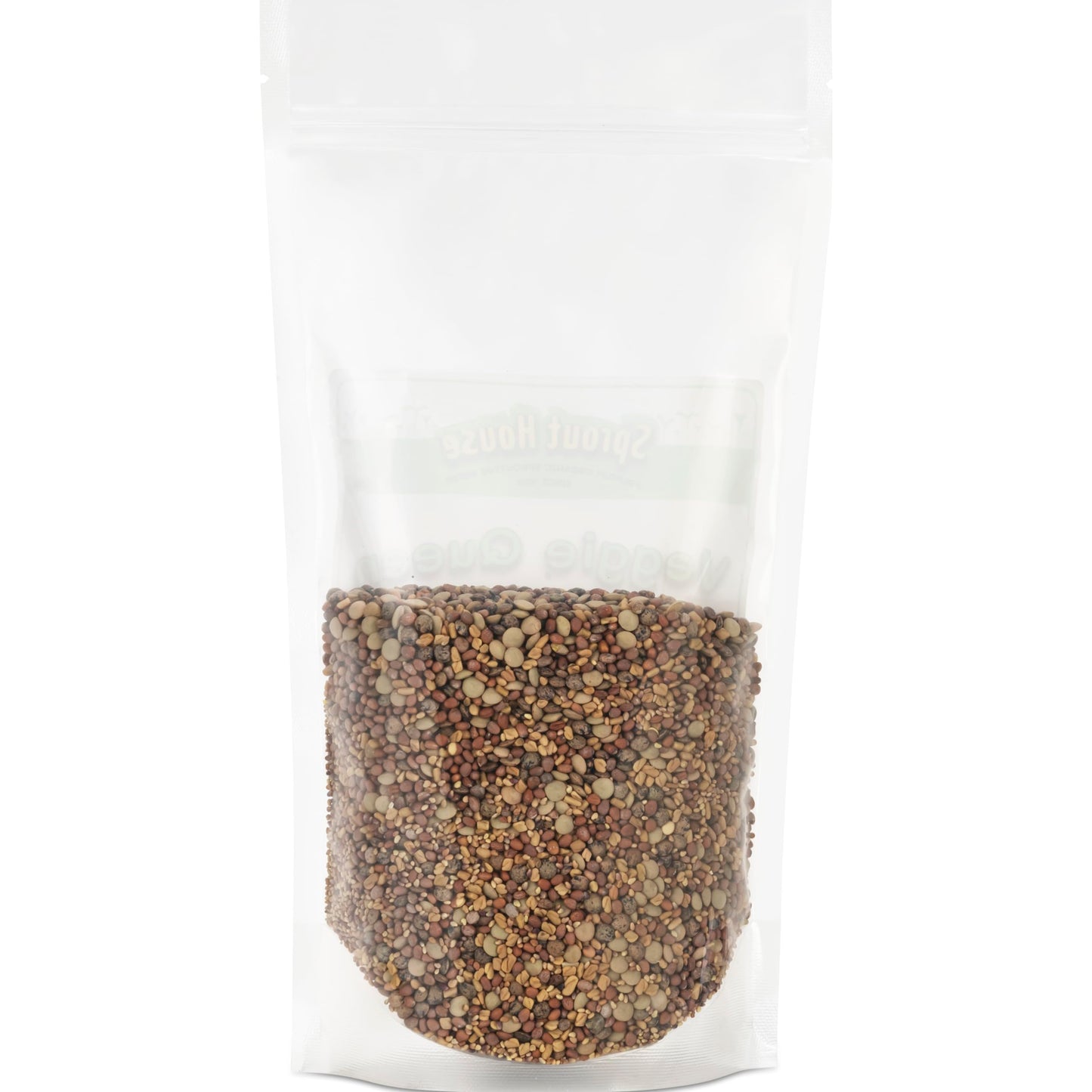 The Sprout House Veggie Queen Salad Mix Certified Organic Non-Gmo Sprouting Seeds - Red Clover, Red Lentil, French Lentil, Daiko
