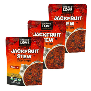 Kitchen And Love, Organic Jackfruit Hearty Stew, Fully Cooked, Plant Based Meat Alternative, Gluten Free, Ready In 90 Seconds, H